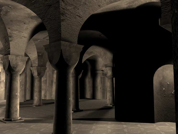 das Fundament des romanischen Domvorgängers