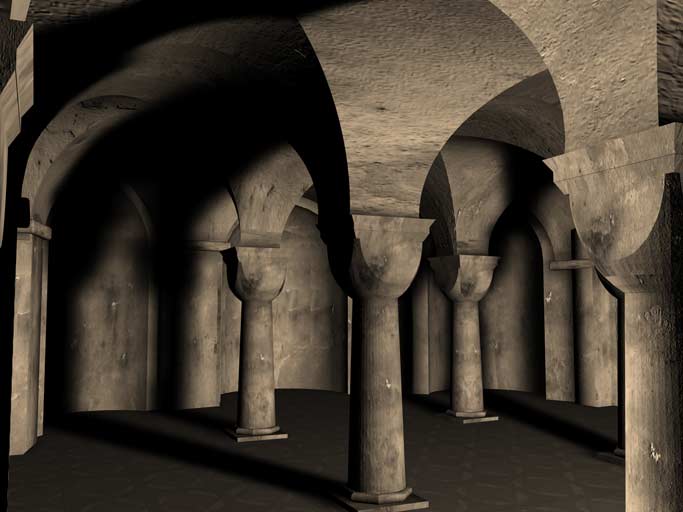 das Fundament des romanischen Domvorgängers
